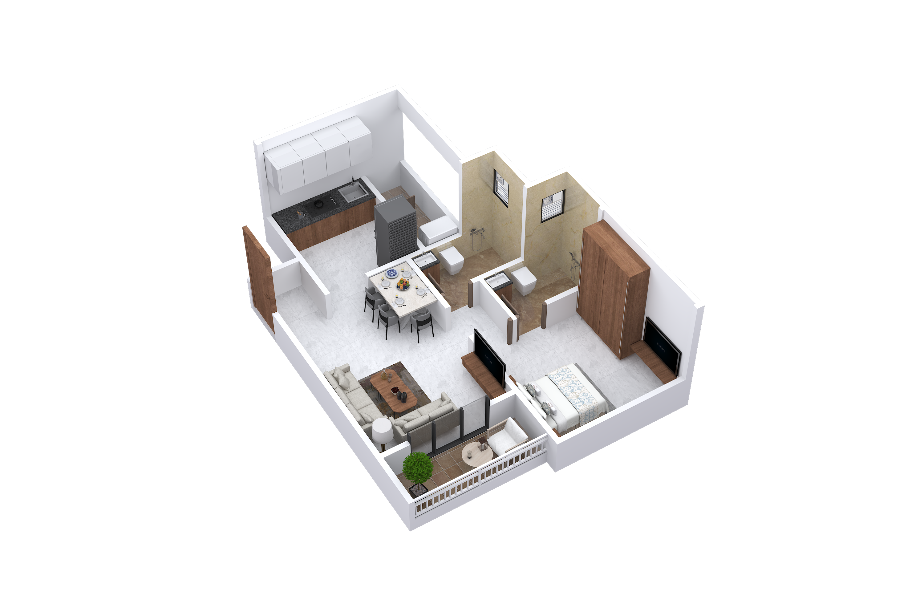 Sai Sanskruti 1 BHK Floor Plan